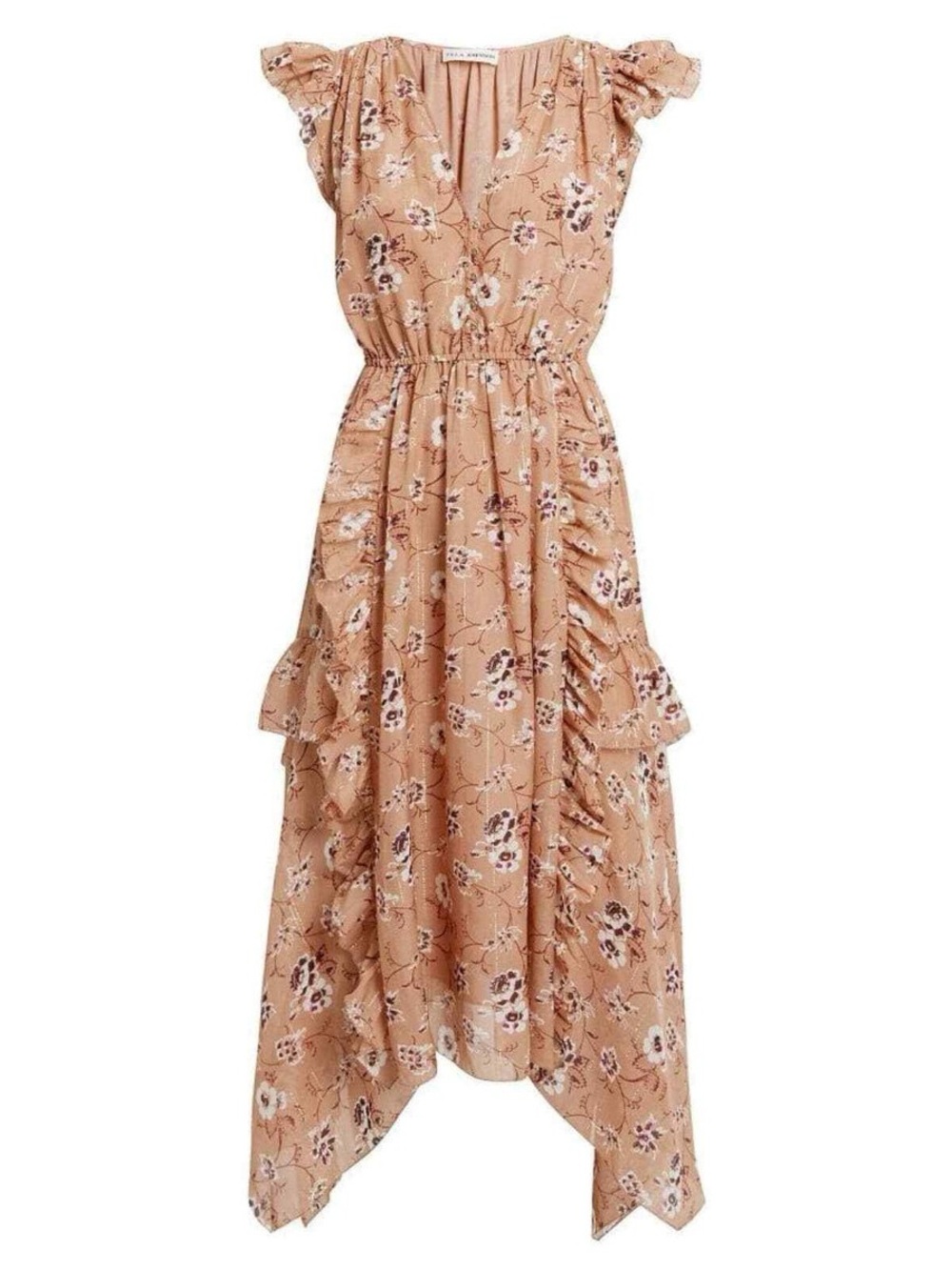 Ulla Johnson Ciel Silk Floral Midi Dress Size 2
